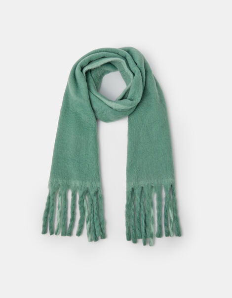 Super Soft Contrast Knitted Scarf, , large