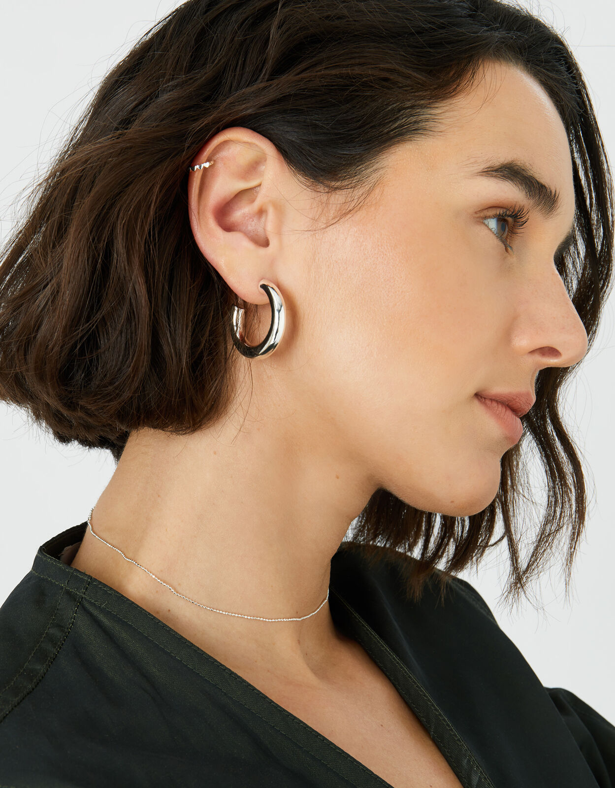 Sterling Silver Heart Ear Cuff