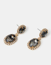Gemstone Pav&eacute; Double Drop Earrings, , large