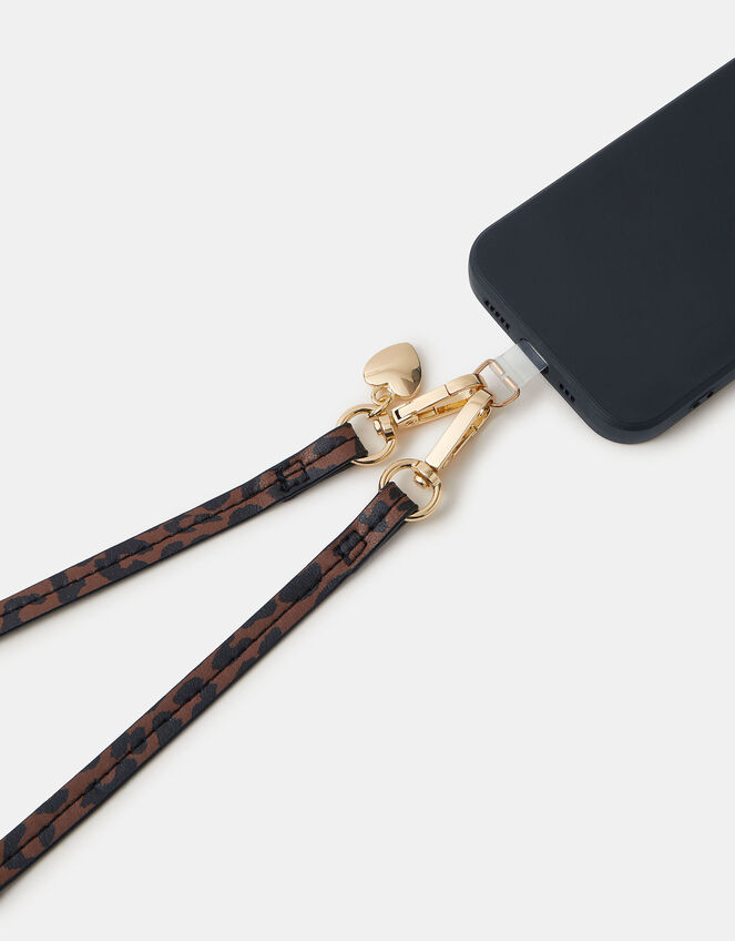 Leopard Print Thin Phone Strap, , large
