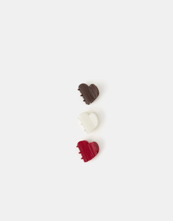 3-Pack Small Heart Claw Clips, , large
