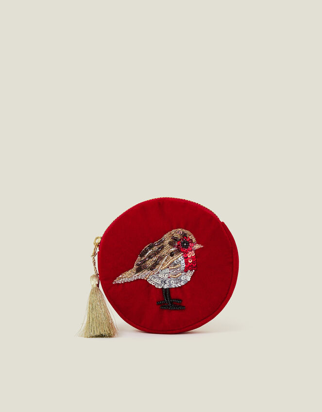 Round Robin Velvet Coin Purse, , large