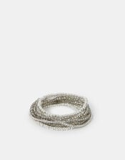 9-Pack Mix Stretch Bracelets Silver, , large