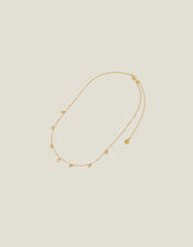 14ct Gold-Plated Crystal Station Necklace , , large