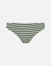 Stripe Bikini Briefs, Green (KHAKI), large