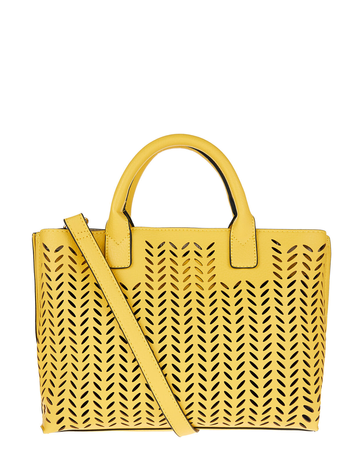 large yellow clutch bag