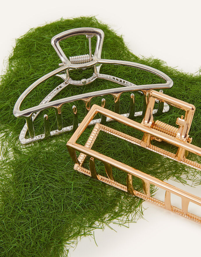 Metal Claw Clips Set Of Two Hair bands & Scrunchies Accessorize UK