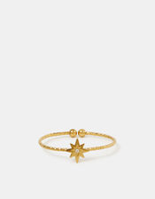 14ct Gold-Plated Adjustable Star Ring, Gold (GOLD), large