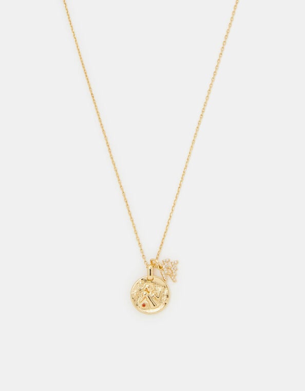 14ct Gold-Plated Zodiac Charm Necklace, Gold (GOLD), large