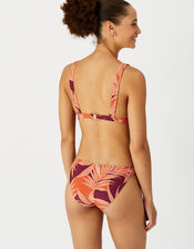 Palm Print Bikini Bottoms, Orange (RUST), large