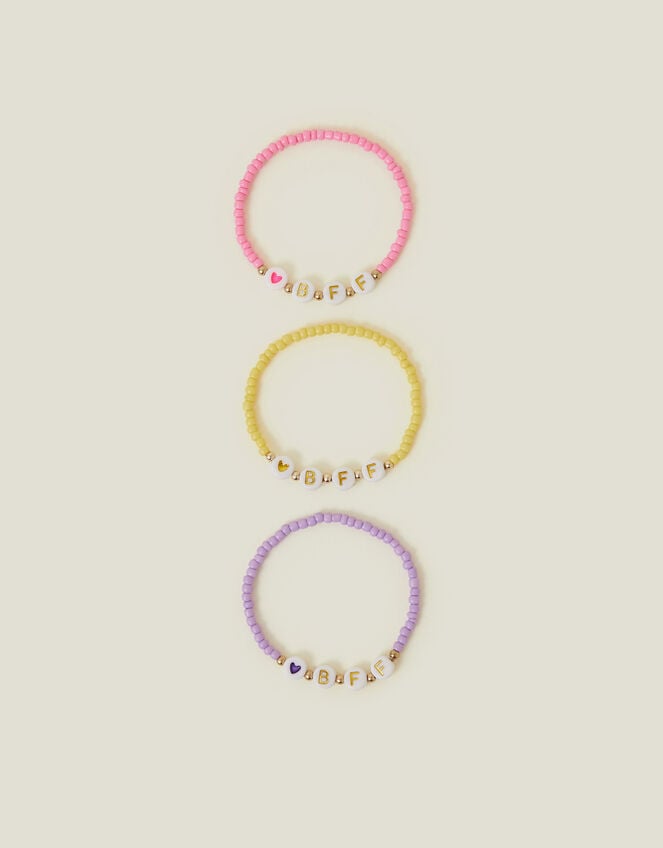 3-Pack Girls BBF Bead Friendship Bracelets, , large
