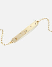 Gold-Plated Sparkle Star Bar Bracelet, , large
