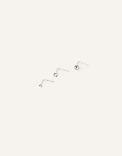 Sterling Silver Nose Stud Set , , large