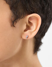 Titanium Stone Drop Flatback Stud, , large