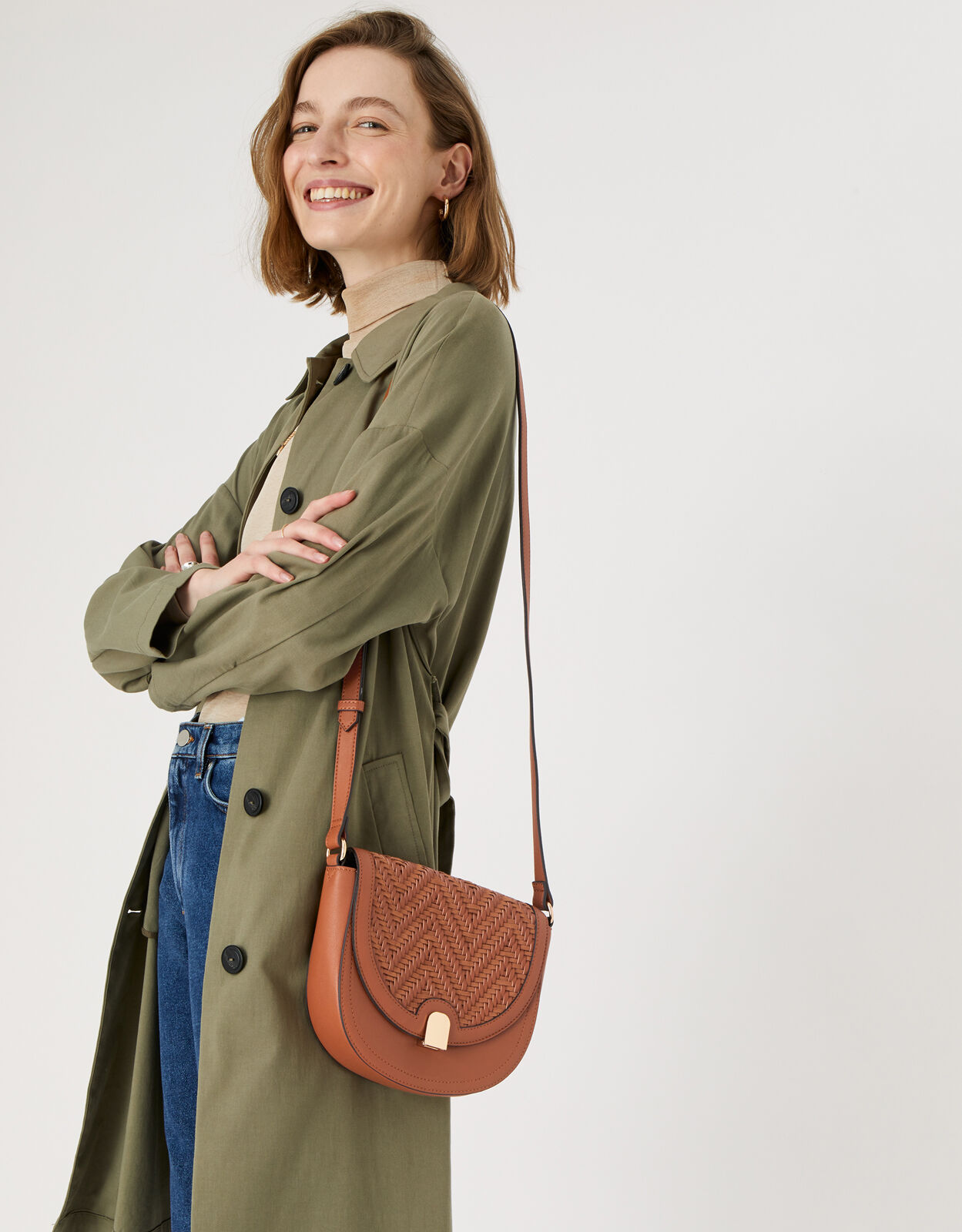 brown cross body purse