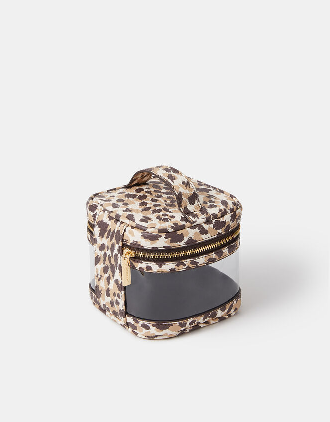 Mini Cheetah Print Make Up Bag, , large