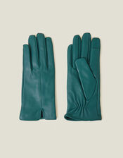 Luxe Leather Gloves , Teal (TEAL), large