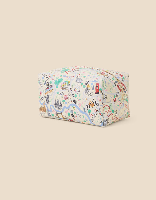 London Print Washbag, , large