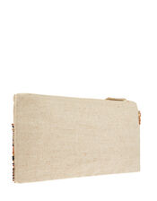 Aztec Beaded Clutch Bag, , large