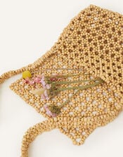 Wooden Beaded Shoulder Bag, , large