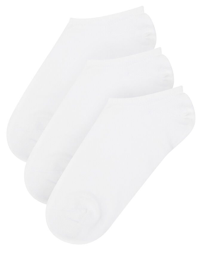 Soft Bamboo Trainer Sock Multipack, White (WHITE), large