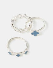 3-Pack Clover Rings, Blue (BLUE), large