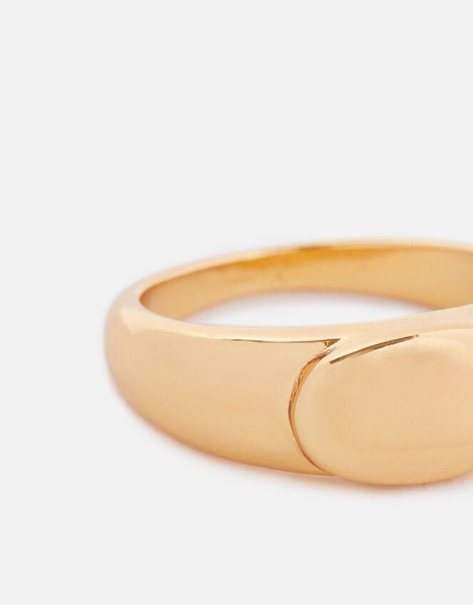 Gold-Plated Signet Ring, Gold (GOLD), large