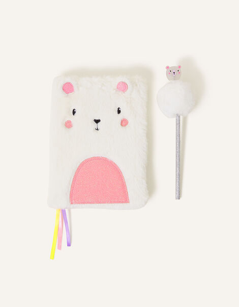 Fluffy Bear Pencil and Notebook Set, , large