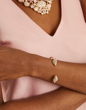 Pavé Shell Bangle Bracelet, , large