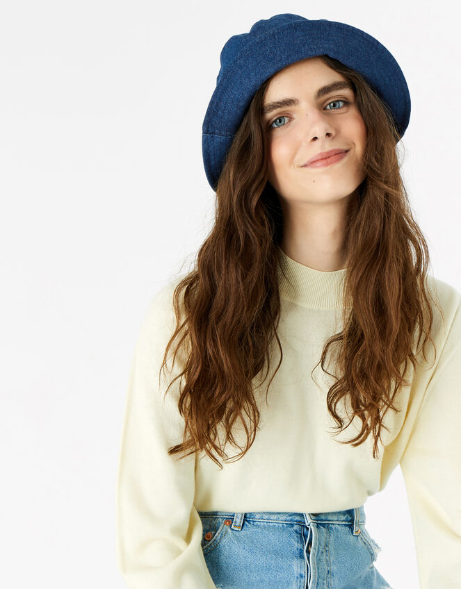 Denim Bucket Hat, , large