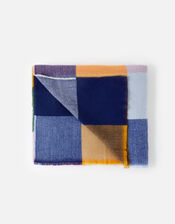 Kady Colourblock Check Blanket Scarf, , large