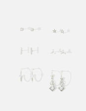 Platinum-Plated Hoop and Stud Set, , large