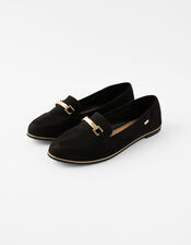 Metal Bar Loafers, Black (BLACK), large