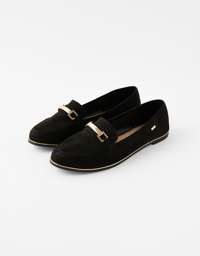 Metal Bar Loafers, Black (BLACK), large
