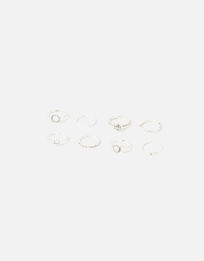 Circle Rings 8 Pack, White (CRYSTAL), large