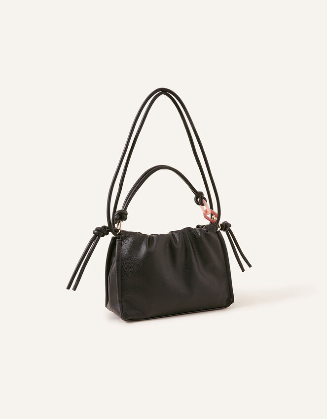 Ruched Small Shoulder Bag, , large
