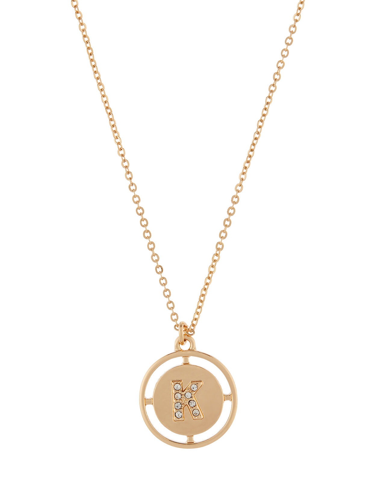 Initial cheap coin necklace