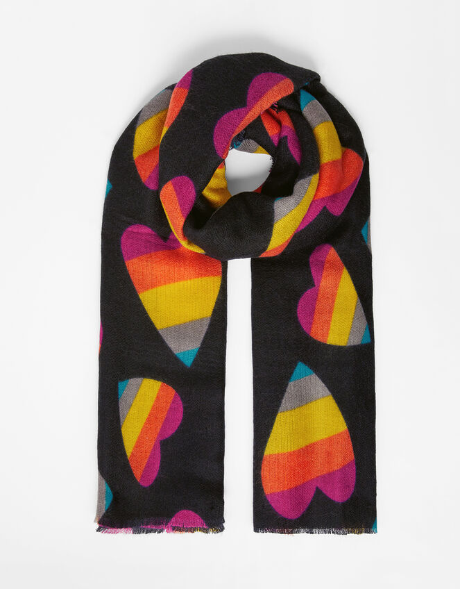 Rainbow Heart Blanket Scarf, , large