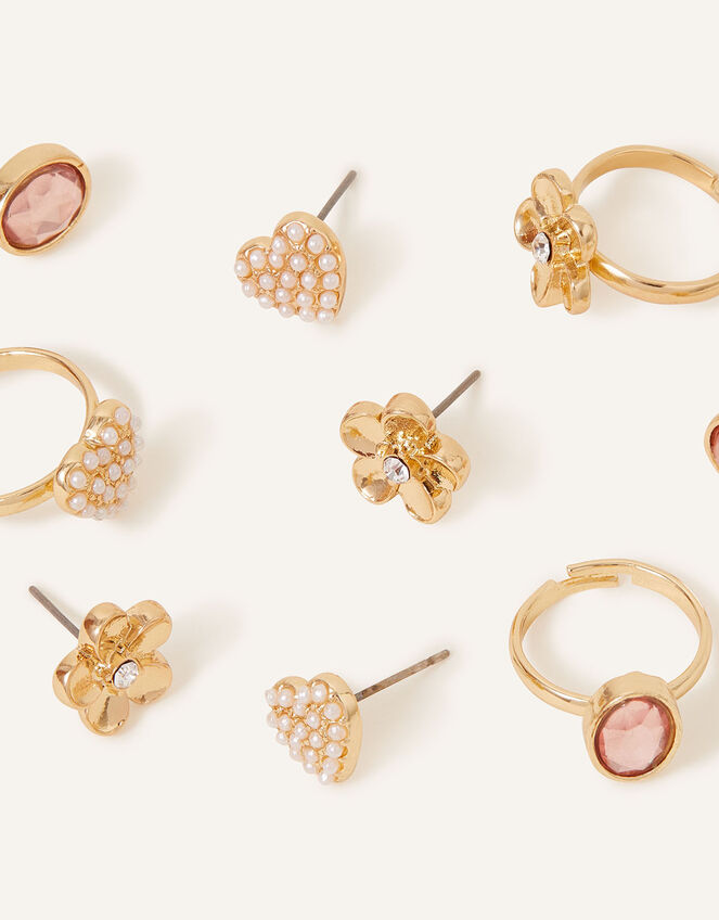 Girls Stud and Ring Set of Three, , large