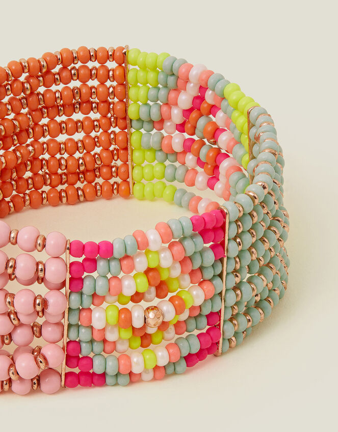Beaded Stretch Cuff Bracelet, , large