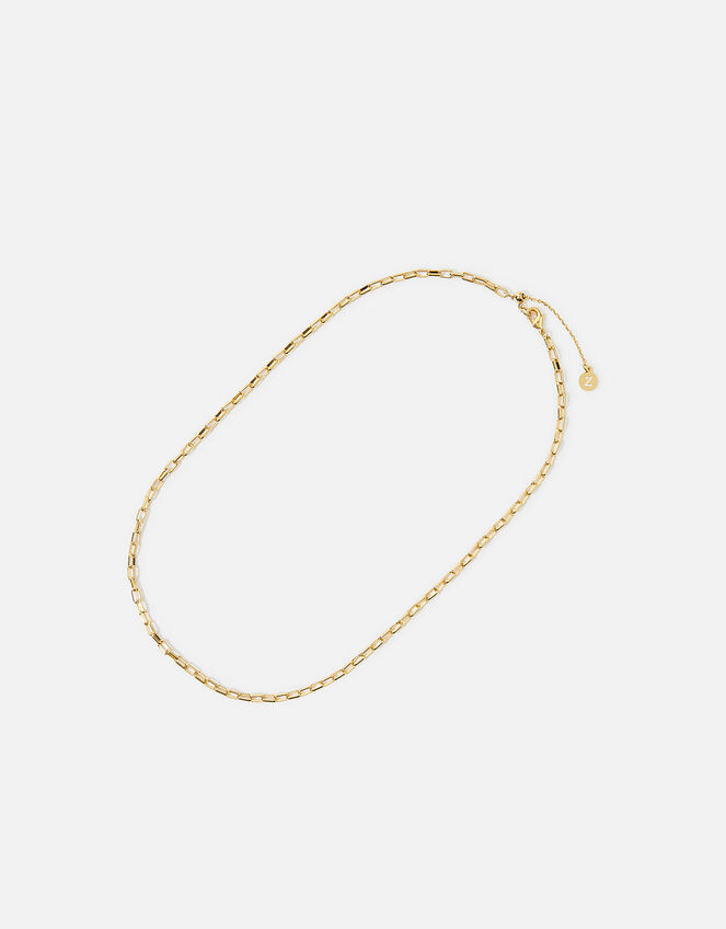 14ct Gold-Plated Chunky Paperclip Chain Necklace, , large