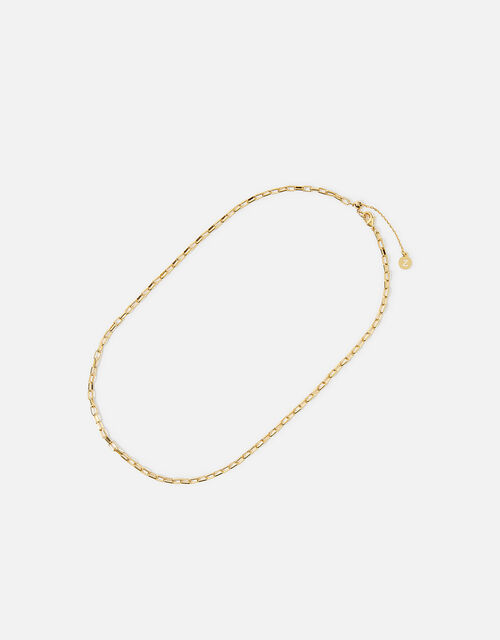 Gold-Plated Chunky Paperclip Chain Necklace, , large