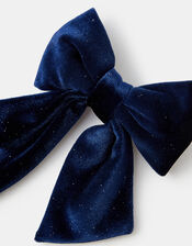 Girls Velvet Bow Barrette Hair Clip, , large
