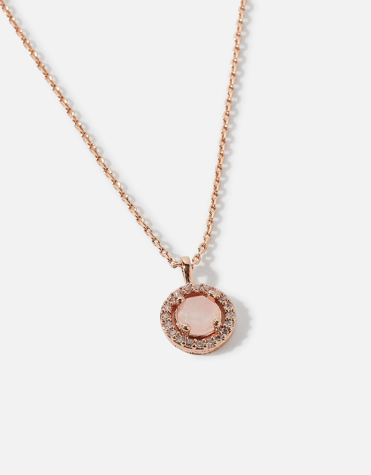 Rose gold sales halo necklace