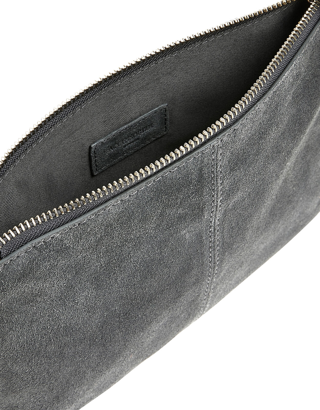 Suede Cross Body Bag Grey