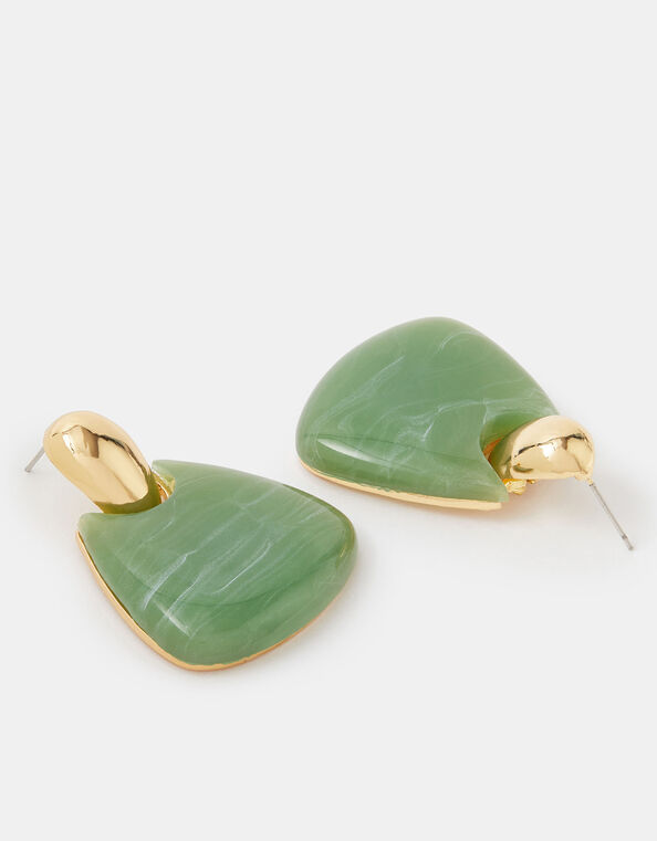 Resin Wedge Door Knocker Earrings, , large