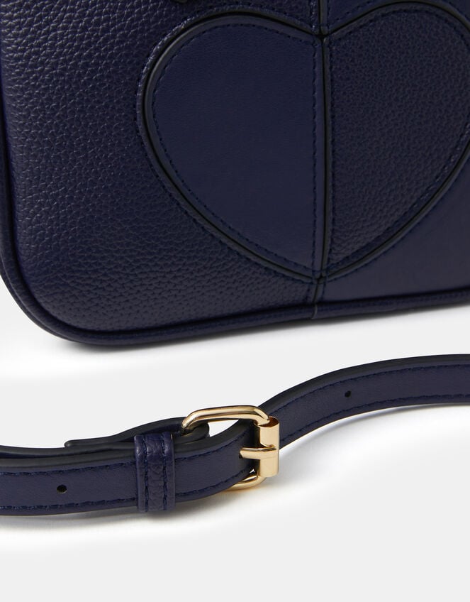 Heart Crossbody Bag, Blue (NAVY), large
