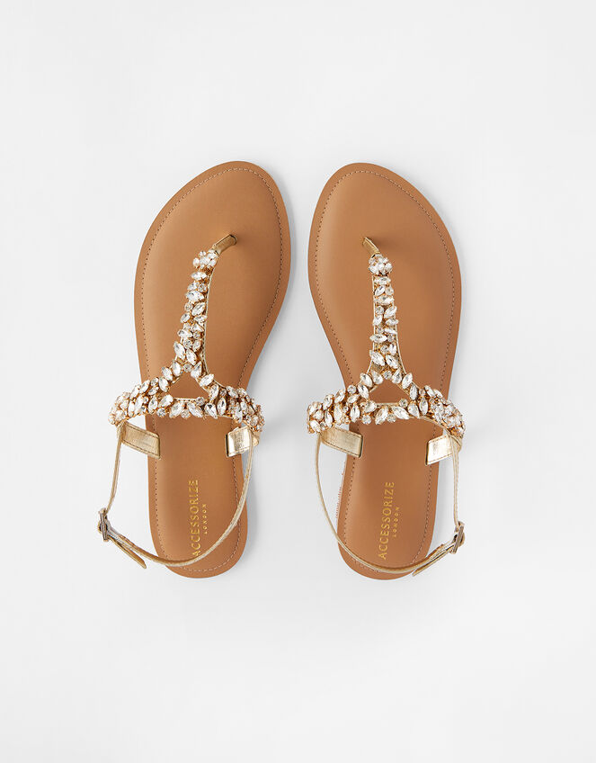 Bermuda Crystal Sandals, White (CRYSTAL), large