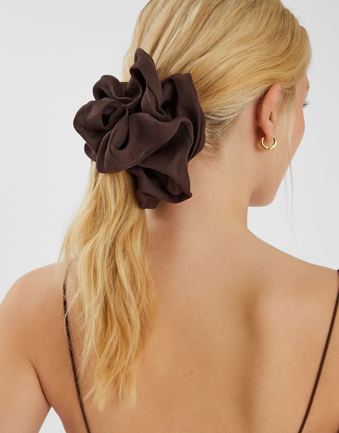 Oversized Ruched Hair Scrunchie, , large
