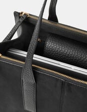 Double Zip Laptop Shoulder Bag, , large